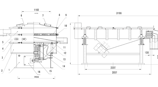 振動篩圖紙結構圖原理圖